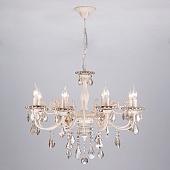 Подвесной светильник Eurosvet 3281/8 белый с золотом / тонированный хрусталь
