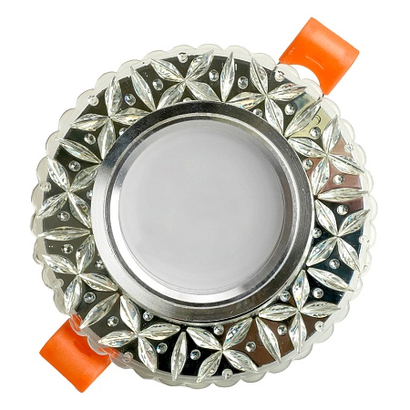 Светильник встраиваемый с белой LED подсветкой Feron CD905 потолочный MR16 G5.3 белый - фото