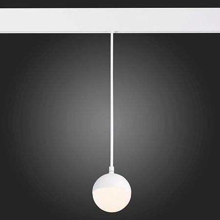 Магнитный трековый светильник подвесной Белый LED 1*7W 3000K 520Lm Ra>80 120° IP20 D90x ST358.533.07 - фото