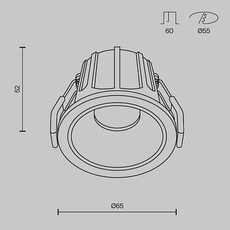 Встраиваемый светильник Technical Alfa LED DL043-01-10W4K-RD-W - фото