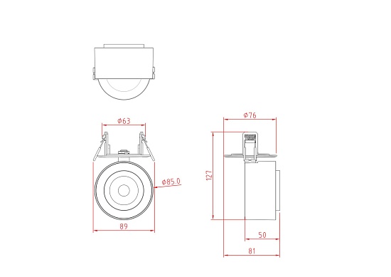 Потолочный светильник Technical C063CL-L12W4K - фото