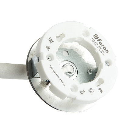 Светильник под лампу настольный Feron DE365 ECHO 12W, 230V, GX53, белый, с  антибликовой сеточкой - фото