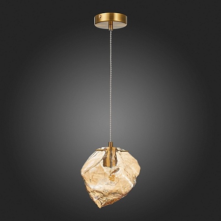 Подвес ST-Luce Латунь/Янтарный E14 1*40W SL1175.303.01 - фото