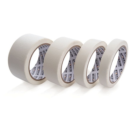 Малярная лента STEKKER INTP7-24-25 24 мм, длина 25 м, на бумажной основе, белый - фото