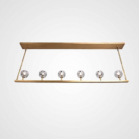 Люстра Rh Boule De Cristal Linear Chandelier 6 Bronze Imperiumloft 240202-22 - фото