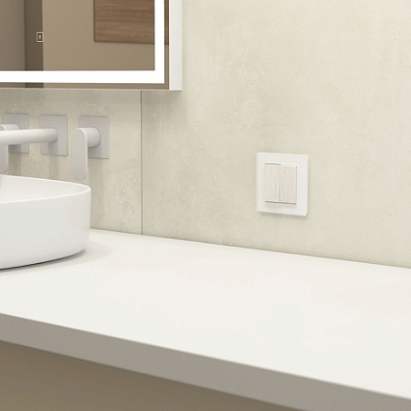 Рамка на 1 пост (белый матовый) W0011105 - фото