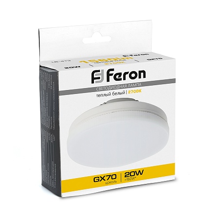 Лампа светодиодная Feron LB-473 GX70 20W 175-265V 2700K - фото
