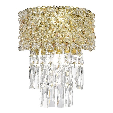 Светильник настенный ST-Luce Латунь/Прозрачный, Янтарный E14 2*60W SL1637.301.02 - фото