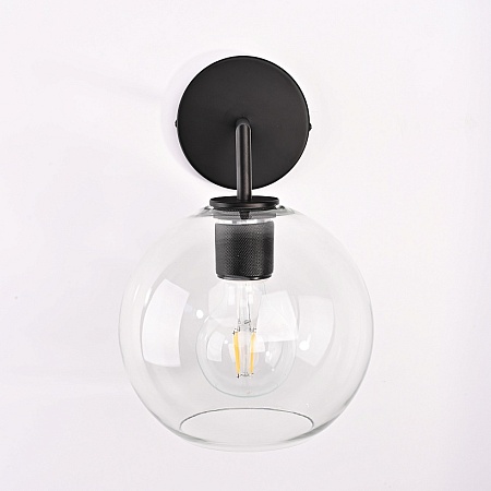 Бра Rh Utilitaire Globe Shade Single Sconce Black Imperiumloft 123275-22 - фото