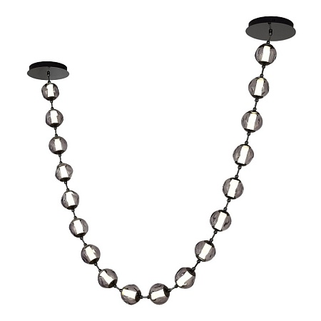 SL6520.403.18 Светильник подвесной ST-Luce черный жемчуг/прозрачно-дымчатый LED 1*90W 4000K HELMI - фото