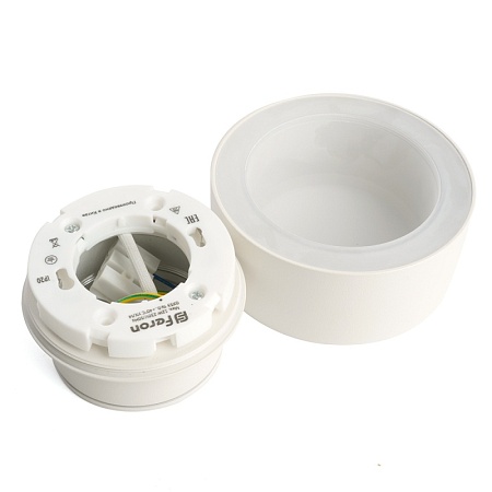 Светильник потолочный Feron HL367 Barrel AURA 12W, 230V, GX53, белый IP44 - фото