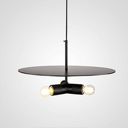 Люстра Rh Utilitaire Disk Triple Pendant Black Imperiumloft 123645-22 - фото
