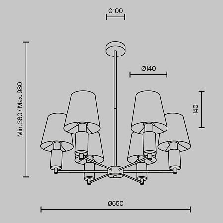 Подвесной светильник Maytoni MOD483PL-06BS - фото