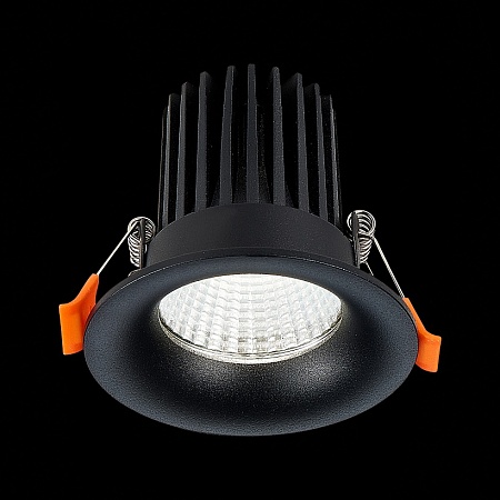 Св-к встр. Черный LED 1*10W 4000K 900Lm Ra>90 38° IP20 D85xH75 170-240V ST703.448.10 - фото