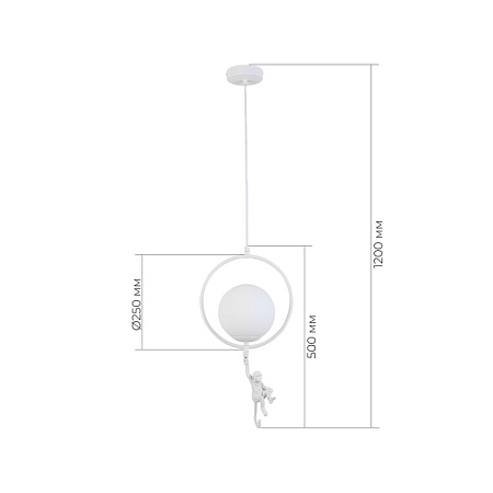 Подвес Белый/Белый E27 1*60W SLE115113-01 - фото