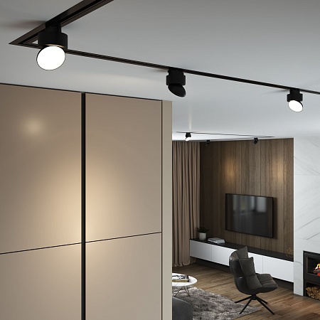 Трековый светильник для однофазного шинопровода Smooth чёрный матовый 10 Вт 4200K 85515/01 Elektrostandard - фото