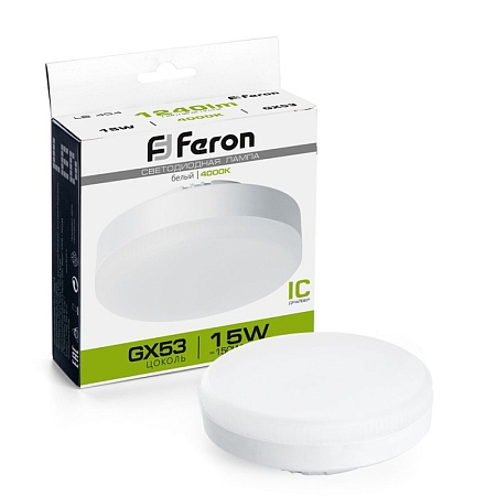 Лампа светодиодная Feron LB-454 GX53 15W 175-265V 4000K - фото