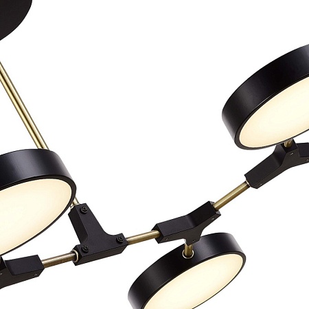 Светильник потолочный Черный, Латунь/Черный LED 6*10W SLE6004-402-06 - фото