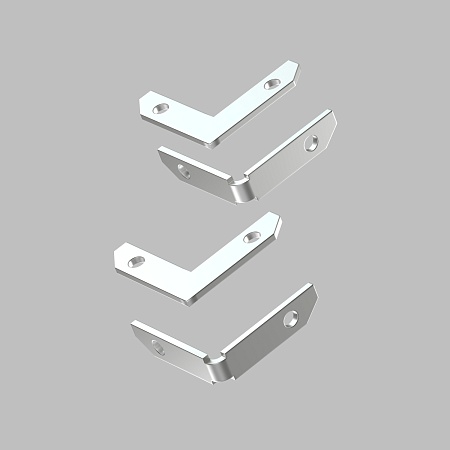 TR2027-AL Комплект угловых соединителей трека SMART ONE, алюминий - фото