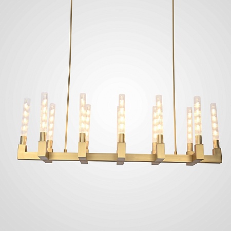 Люстра Canelle Linear Chandelier 12 Modern Brass Imperiumloft 84598-22 - фото