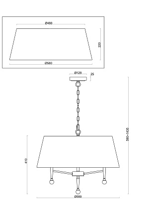 Подвесной светильник Freya FR5190PL-05BS1 - фото