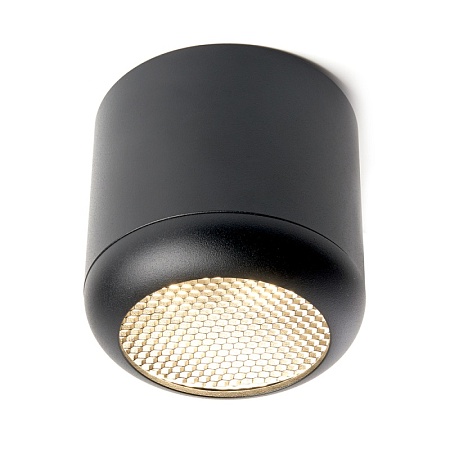 Светильник потолочный Feron HL365 Barrel ECHO 12W, 230V, GX53, чёрный, с антибликовой сеточкой - фото