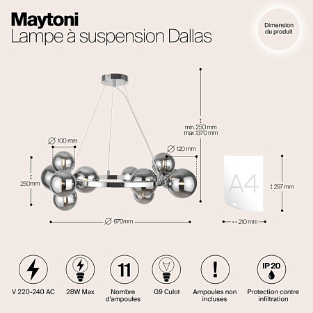 Подвесной светильник Maytoni Dallas MOD545PL-11CH - фото