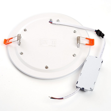 Светодиодный светильник Feron AL2440 встраиваемый 16W 4000K с синей подсветкой, белый - фото