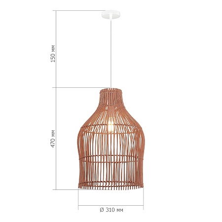 Светильник подвесной ST-Luce Белый/Розовый E27 1*40W SL1513.513.01 - фото