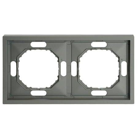 Розетка 1-местная с защитной шторкой с/з (механизм), STEKKER, 250В, 16А, серия Эмили, RST16-5110-05, черный уголь, soft touch - фото