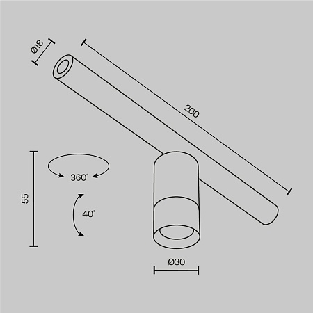 Светильник Technical C103CL-5W3-6K-B - фото