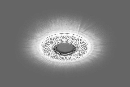 Светильник встраиваемый с белой LED подсветкой Feron CD970 потолочный MR16 G5.3 прозрачный - фото