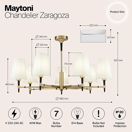 Люстра Maytoni H001CL-07BS - фото