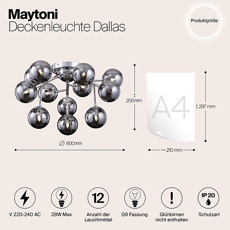 Потолочный светильник Maytoni Dallas MOD545PL-12CH - фото