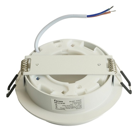 Светильник встраиваемый Feron DL507 потолочный GX53 белый круг - фото