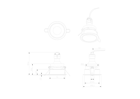 Встраиваемый светильник Technical DL053-01W - фото