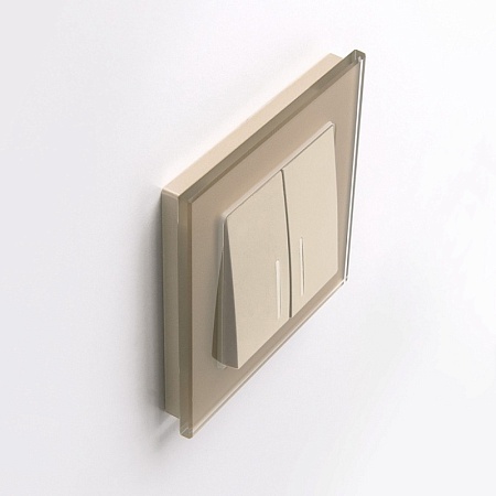 Рамка на 1 пост (шампань) W0011111 - фото