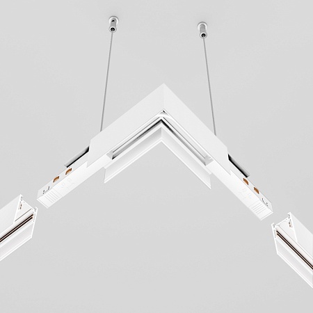 Коннектор питания угловой 15см Exility белый - фото