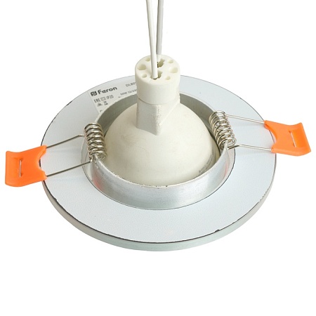 Светильник встраиваемый Feron DL8050-2 потолочный MR16 G5.3 серебристый - фото