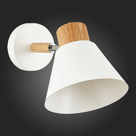 Светильник настенный Светлое дерево, Белый/Белый E27 1*60W SLE103701-01 - фото