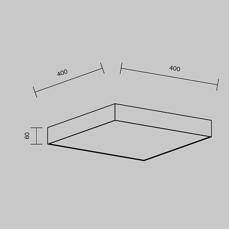 Потолочный светильник Technical Zon C032CL-45W3K-SQ-W - фото