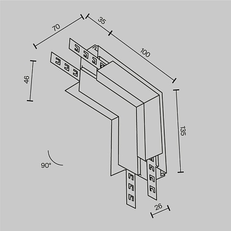 Комплектующие для встраиваемой трековой системы Technical TRA034CL-42.12W - фото