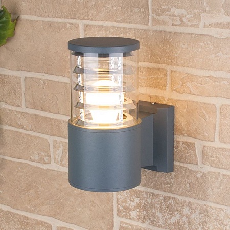 Настенный уличный светильник 1408 Techno cерый IP54 1408 Techno cерый Elektrostandard - фото