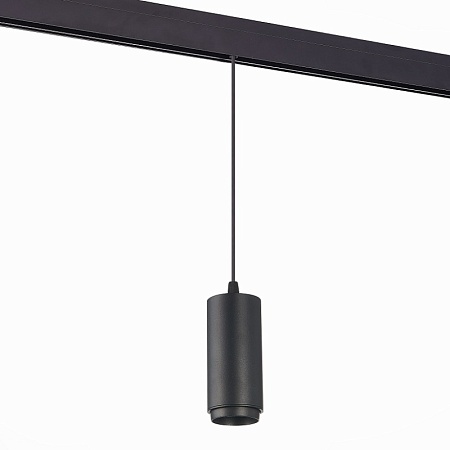 Магнитный трековый светильник подвесной ZOOM Черный LED 1*6W 3000K 667Lm Ra>80 10-60° I ST357.433.06 - фото