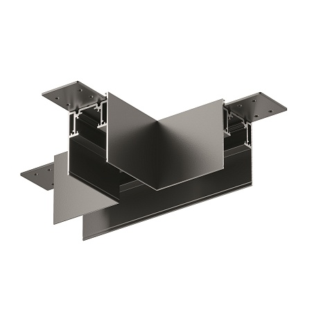 Коннектор Т-образный Gravity накладной черный - фото