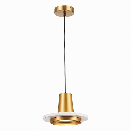 Подвес ST-Luce Латунь/Латунь, Белый LED 1*12W 3000K SL1212.203.01 - фото