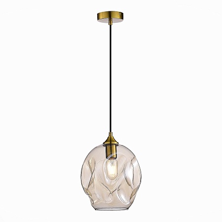Подвес ST-Luce Латунь/Коньячный E27 1*60W SL1188.313.01 - фото