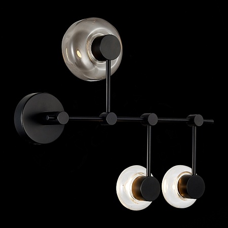 Светильник настенно-потолочный ST-Luce Черный/Дымчатый, Прозрачный LED 3*3W 3000K SL6005.401.03 - фото