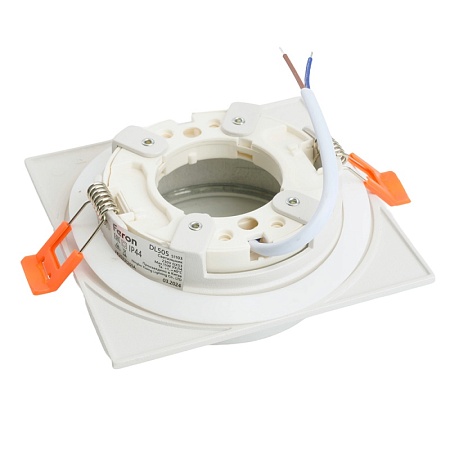 Светильник встраиваемый Feron DL505 потолочный GX53 белый квадрат IP44 - фото