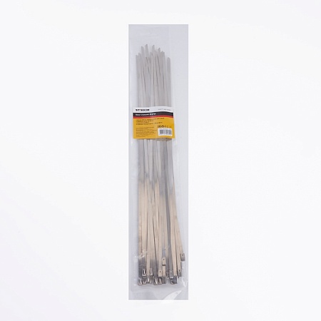 Хомут стальной STEKKER SSCT46-400 4,6х400мм, d пучка max 121мм, нагрузка 50кг, серый - фото